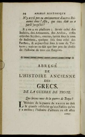 De La Guerre de Troye.