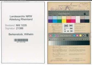 Entnazifizierung Wilhelm Berkenstock , geb. 23.05.1896 (Steiger)