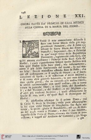 Lezione XXI.