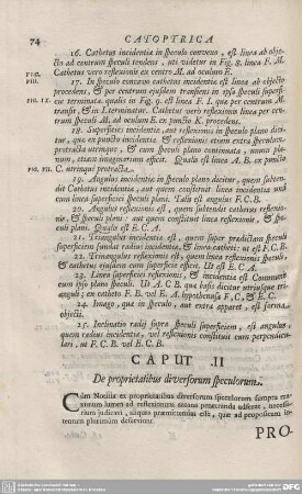 CAPUT II. De proprietatibus diversorum speculorum.