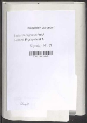 Grundbuch des Kirchspiels Freckenhorst