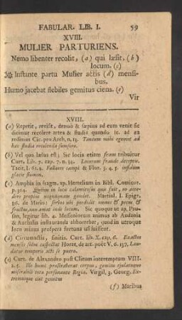 XVIII. Mulier Parturiens.