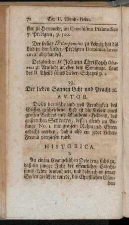 39. Der lieben Sonnen Licht und Pracht etc.