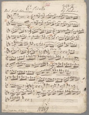 5 instrumental pieces, Fragments, winds, sticks - BSB Mus.Schott.Ha 10901-4