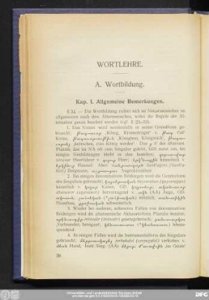 A. Wortbildung.