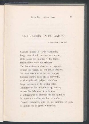 La oración en el Campo