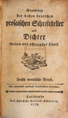 Moralische Briefe zur Bildung des Herzens. 1