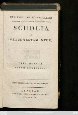 Ps. 5: Iobus Latine Vertit Et Annotatione Perpetua Illustravit