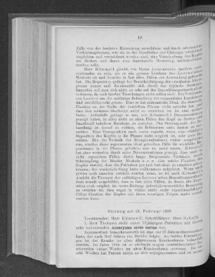 Sitzung am 21. Februar 1899.