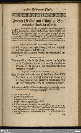 Zweyte Predigt am Fünfften Sontag nach der Erscheinung Christi