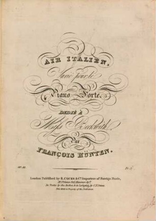Air italien : varié pour le piano-forte ; op. 33
