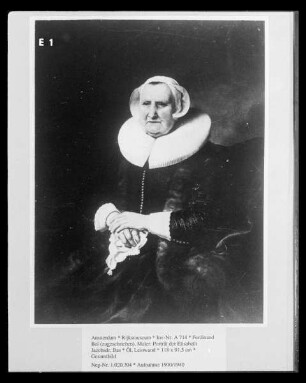 Porträt der Elisabeth Jacobsdr. Bas