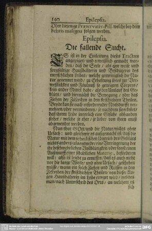Epilepsia. Die fallende Sucht