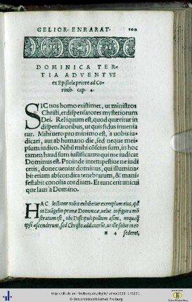 Dominica Tertia Adventus , ex Epistola priore ad Corinth. cap. 4.