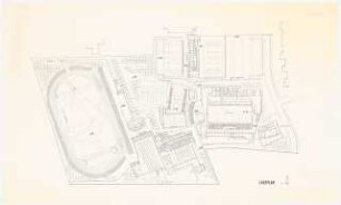 Sportzentrum, Berlin-Britz Schinkelwettbewerb 1970: Lageplan 1:100