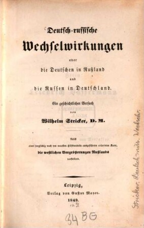 Deutsch-russische Wechselwirkungen