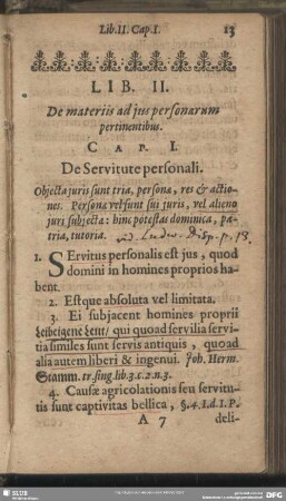 Lib. II. De materiis ad ius personarum perinentibus