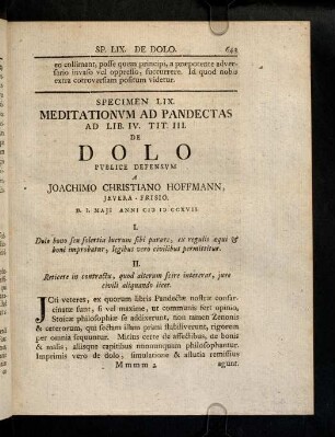 643-652, Ad Lib. IV. D. Tit. III. De Dolo Malo