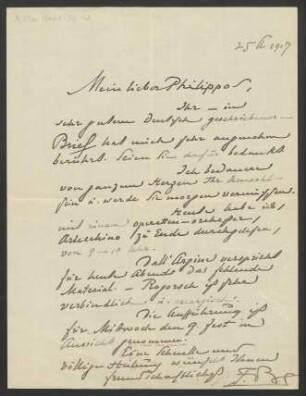 Brief an Philipp Jarnach : 25.04.1917