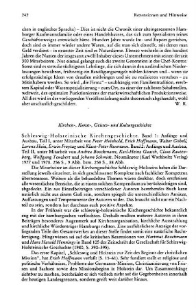 Schleswig-Holsteinische Kirchengeschichte, Bd. 1, Anfänge und Ausbau, Teil 1, unter Mitarb. von Peter Meinhold, Erich Hoffmann, Walter Göbell, ... : Neumünster, Wachholtz, 1977