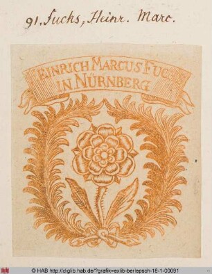 Exlibris des Heinrich Marcus Fuchs