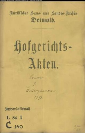 Cramer, Kolon in Oerlinghausen gegen Ferdinand Wistinghausen - Nutzung des Straßendüngers