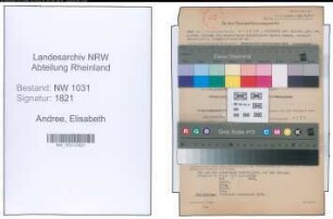 Entnazifizierung Elisabeth Andree , geb. 18.02.1903 ()