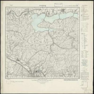 Messtischblatt 2582 : Arnsberg Nord, 1936 Arnsberg Nord : Arnsberg Nord. - Hrsg. 1896, einz. Nachtr. 1926, gedr. [19]36. - 1:25000. - [Berlin]: Reichsamt für Landesaufnahme, 1936. - 1 Kt.