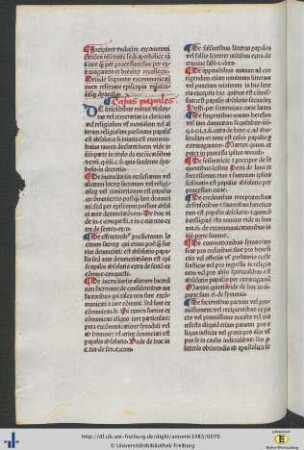 Incipit undecim excommunicationes reservate sedi apostolice.