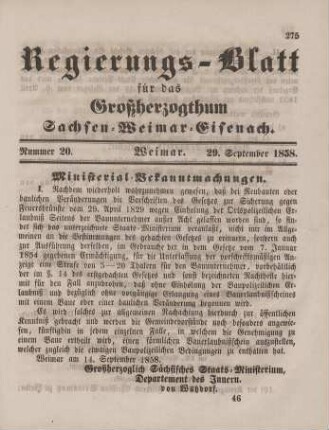 Nr. 20 : 29. September 1858