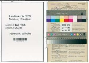 Entnazifizierung Wilhelm Hartmann , geb. 11.01.1896 (Schreiner)