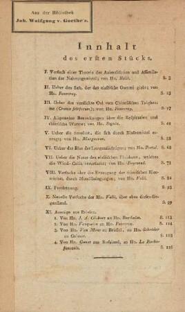 Inhalte des ersten Stücks
