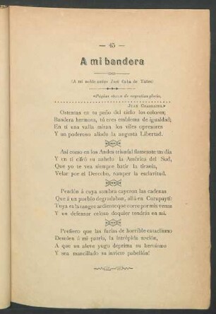 A mi bandera : (A mi noble amigo José Caba de Yáñez)