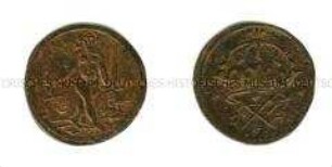 Deutscher (sächsischer?) Rechenpfennig mit Iustitia