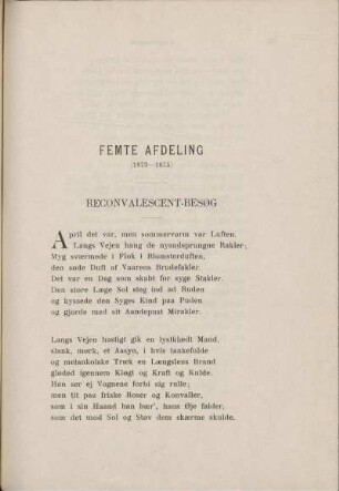 Femte Afdeling (1873-1875)
