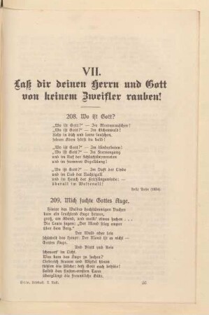 VII. Laß dir deinen Herrn und Gott von keinem Zweifler rauben!