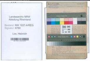 Entnazifizierung Heinrich Van Der Loo , geb. 00.00.0000 (Ingenieur)