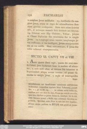 Sectio XI. Caput VII et VIII