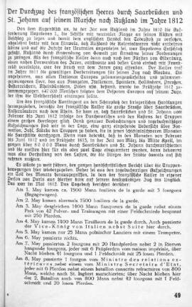 Der Durchzug des französischen Heeres […] im Jahre 1812