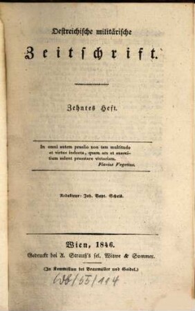 Oestreichische militärische Zeitschrift. 1846, 10/12