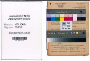Entnazifizierung Erich Sondermann, geb. 03.07.1908 (Bauunternehmer)