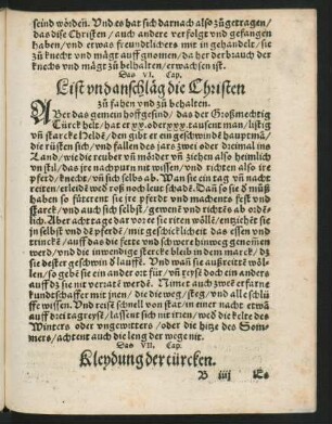 Das VII. Cap. Kleydung der türcken.