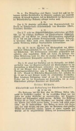 Dritter Abschnitt. Schulpflicht und Bestrafung der Schulversäumnisse
