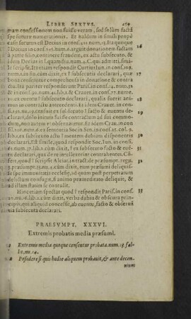 Praesumpt. XXXVI. - XLI.