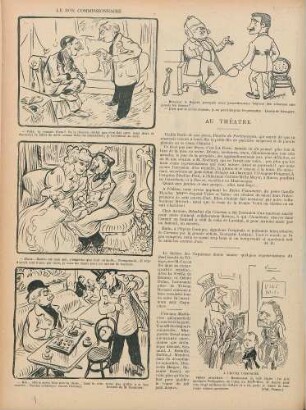 Le bon commissionaire; - Monsieur le député, pourquoi nous promettez-vous toujours des réformes...; Au théâtre