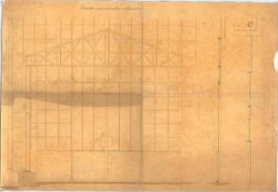 Voit, August von; München; Botanischer Garten - Schiebetür zwischen Kalten Haus u. Palmenhaus (Schnitte)
