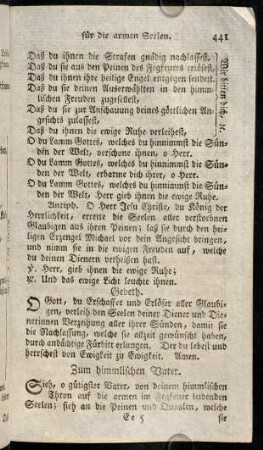 441-456, Zum himmlischen Vater. - Erinnerung von der Vorbereitung zum Tod.