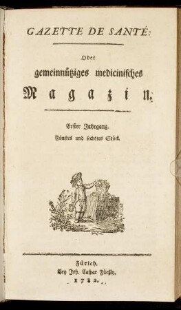 Erster Jahrgang. Fünftes und sechstes Stück.