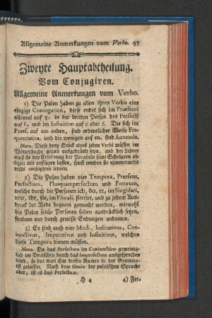 Zweyte Hauptabtheilung.