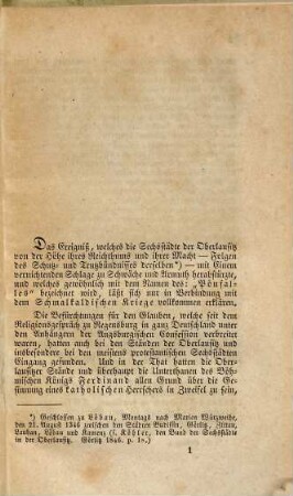 Beiträge zur Geschichte des Schmalkaldischen Krieges, der Böhmischen Empörung von 1547, sowie des Pönfalles der Oberlausitzischen Sechsstädte in demselben Jahre